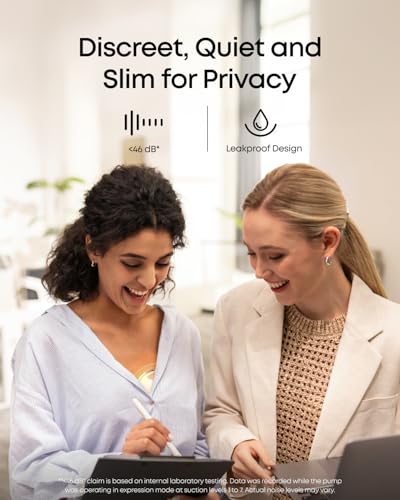 Image of eufy Security Heated Breast Pump Hands-Free E20, Wearable with Innovative HeatFlow, 3 Heat Levels, Optimized Rhythm via App, 300 mmHg Strong Suction, Leakproof, Ultra-Slim and Quiet for in-Bra Use
