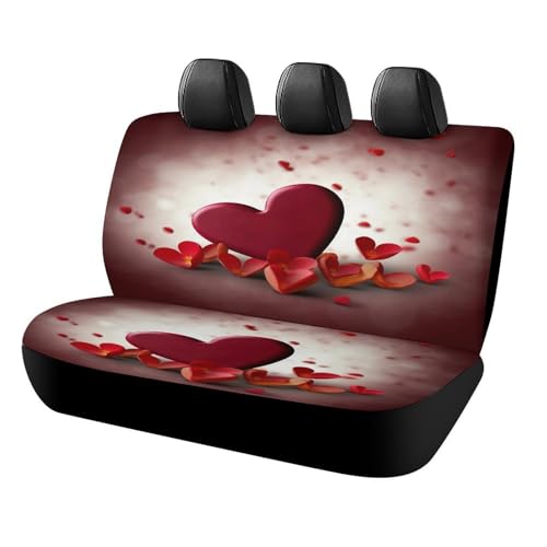 Funda para asiento trasero antiarañazos que protege tu coche con un diseño elástico de corazones