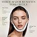 Electric Double Chin Device & V-Face Machine with 6 Modes and 12 Gear Adjustable Intensities - for Jawline Improve and Face Slimmer, Helps Obtain V-Line
