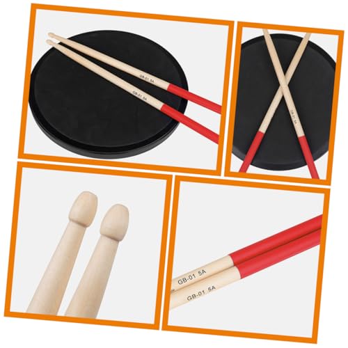 Baquetas ERINGOGO de madera arce 40.6 cm rojas 1 par miniatura 7