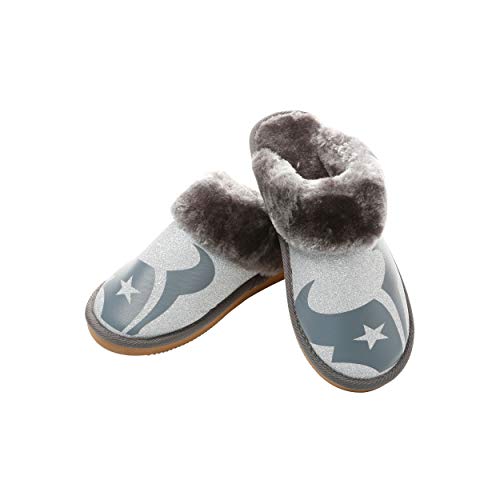 FOCO Womens NFL Team Logo Glitter Open Back Moccasin