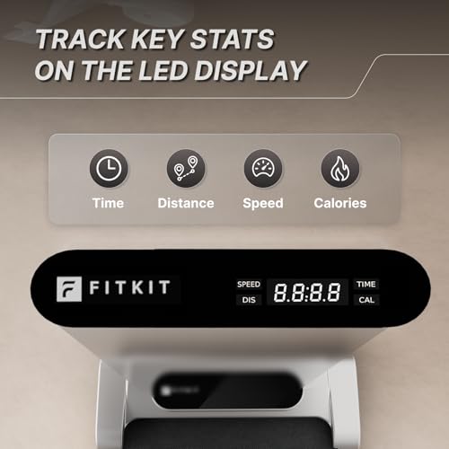 Image of Fitkit by Cult Walking Pad Neo (BLDC 3.5HP Peak Power) Compact Under Desk BLDC Motor Treadmill | Max Weight: 120kg | Home use with Remote Control (Silver)