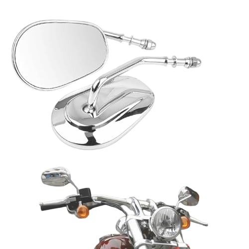 CedarEight 360度調整可能バイクミラー 8mm 正ネジ 左右セット