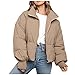 Kurze Daunenjacke Damen ohne Kapuze Leicht Winter Schwarz Weiß Winterjacke Wintermantal Winterparka Übergangsmantel Parka Mantel Fleecejacke Steppjacke Outdoorjacke Softshelljacke Übergangsjacke