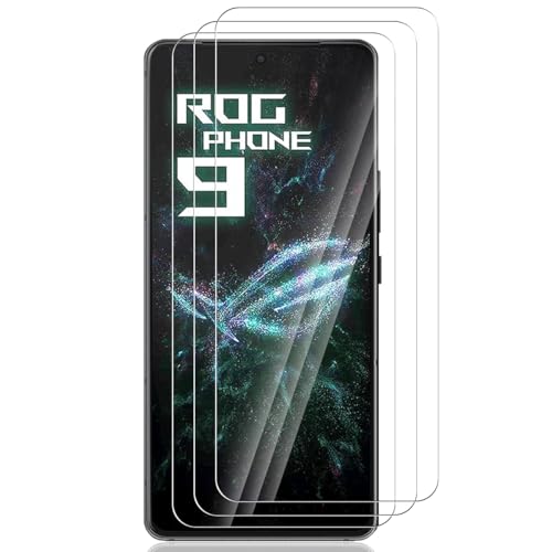 Yieehhow Protector Pantalla para ASUS ROG Phone 9/ROG Phone 8 Cristal Templado, [3 Piezas] 9H Dureza Vidrio Templado, Sin Burbujas/HD Película Protectora para ASUS ROG Phone 9/ROG Phone 8