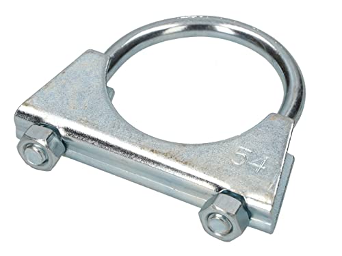 KOTARBAU® Set of 2 U-bolt bracket clamps, 54 mm, exhaust clamp, pipe clamp, U-bolt for mounting antennas pipes, masts - Image 4