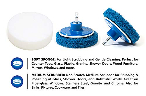 Kit de 4 peças RevoClean para furadeira elétrica - Perfeito para limpar argamassa, azulejo, balcão,