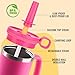 40oz Tumbler, Insulated Stainless Steel Water Bottle with Straw, Cover Cap, Leak Proof Travel Tumbler with Handle, BPA-Free, Cupholder Friendly, Gifts for Women & Men, Passion Pink