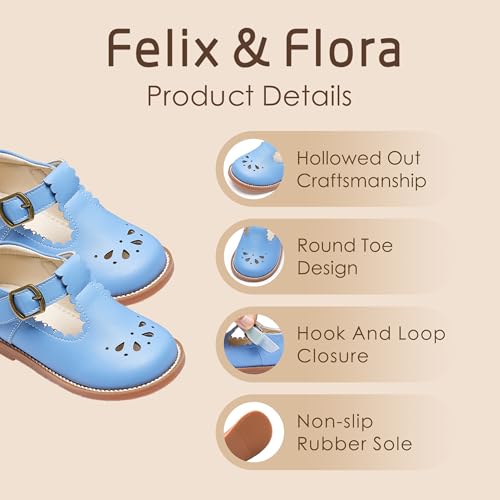 Image of Felix & Flora Toddler Little Girl Mary Jane Dress Shoes - Ballet Flats for Girl Party School Shoes