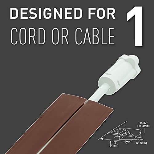 Image of Legrand Wiremold Corduct 15 Foot Over Floor Cord Cover Brown 1 Pack