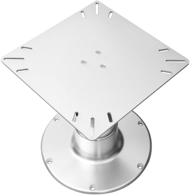 Marine Air-Powered 3-Stage Pedestals, Bright Leg Lift System Force Up to 100 lbs Travel 13 to 28 inches; Adjustable Table Stand Bracket for RV Boat Yacht Residence