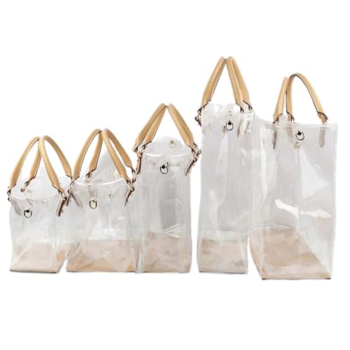 Bolsa transparente hecha a mano de PVC flexible en color D para confección de bolsos grandes