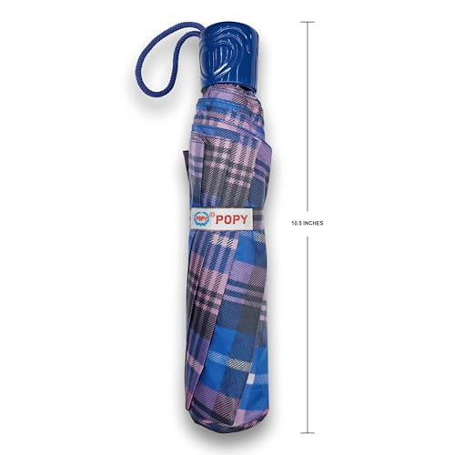 Image of 3Fold Cherry Check Print | 1m wide coverage | U.V. Block Silver Coating | WPWR coating - QuickDry | 27cm (closed length) | Collection3