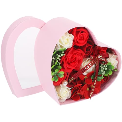 Boîte à fleurs en savonnette rouge, un décor floral solide sans entretien