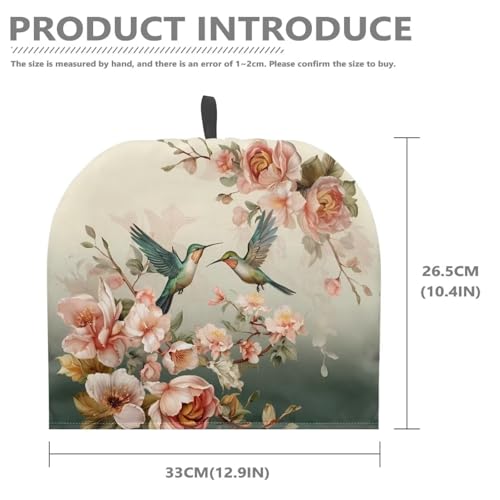 Image of Hummingbird Flower Tea Cozy for Teapot Tea Insulated Cosy for Kitchen Accessory Tea Pot Cozy for Keeping Warm