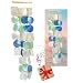 Amazing Grace Beautiful Wind Chime White Blue Green 20h, 5w Capiz Shell