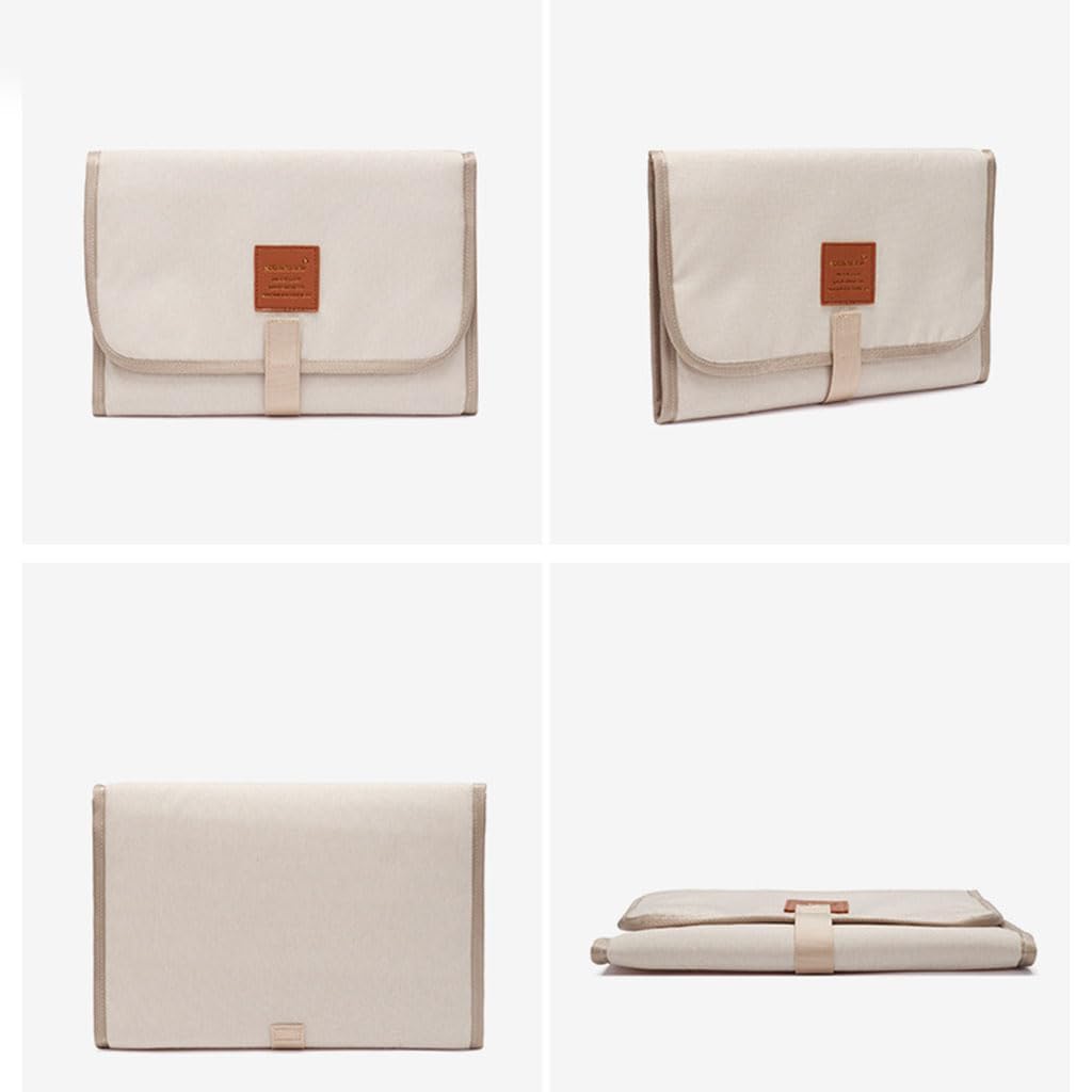Materassino fasciatoio da viaggio pieghevole per neonati, colore: beige