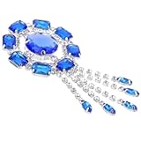 FIXOSHEE 水晶タッセル付きエレガントブローチ 襟ピン レディースバッグ帽子装飾用 コンパクトで着脱簡単 結婚式やパーティーに適した華や