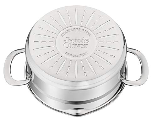 Tefal Töpfe Jamie Oliver 7-teiliges Edelstahl-Topfset