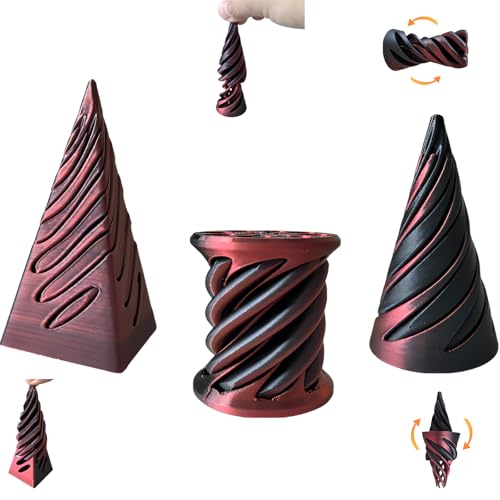 ajitxalr 3 Packs Impossible Cone,Spiral Cone Fidget Toy,Impossible Cones passthrough Impossible Pyramid for Relaxing,Spiral Fidget Toy passthrough Impossible Cone,Birthday for Adults & Kids