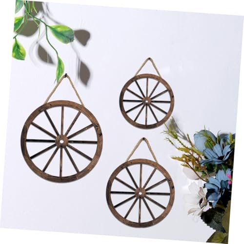 Cadre Robuste pour Décoration Intérieure : Triples Roues Murales Artisanales