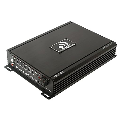 Massive Audio BP4000.1 Blade Series. 4000 Watts, 2 Ohm Stable, Class Full Range Digital Monoblock Car Amplifier with Bass Boost.