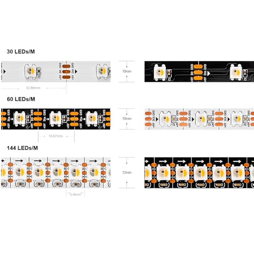 Tira LED RGBW+Warm White 5m 60 LEDs/m IP65 DC5V miniatura 4