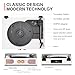 Vinyl Record Player with Built-in Speakers 3-Speed Vintage Record Player Support Treble& Bass Control, 3.5mm Headphone Jack, RCA-Out/Aux in, Belt-Driven LP Turntable,White Rose Gold