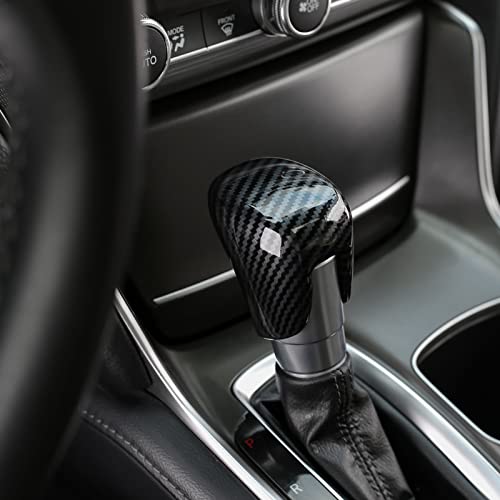 Thenice Gear Shift Knob Cover Automatic Transmission Cvt Boots Change Lever Decoration For Honda Civic 2022-2023, Crv-2023, Hr-V 2023, Accord 2018-2023 -Carbon Fiber #TOP5