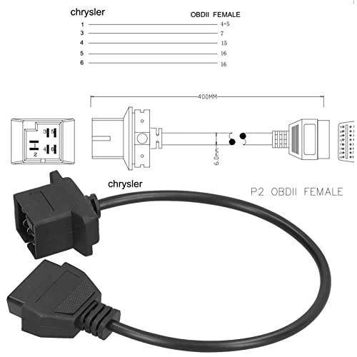 Cable OBD2 de 6 pines soluciona errores de conexión en el lector de motor 4