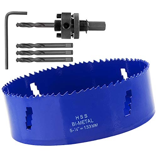 HARFINGTON Bi-Metal Hole Saw Kit 133mm (5-15/64") Hole Cutter Set With