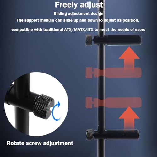 Image of GPU Sag Bracket, Adjustable Height GPU Holder, External GPU Kit for Graphics Card Support, Black