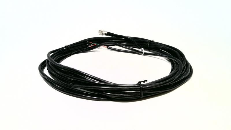 BANNER ENGINEERING MQAC-430 (44651), 4-PIN Straight Female Connector, 9.14 M (29.98 FT) in Length, Black PVC Jacket, CORDSET 1/2 in Single Ended, Nickel-Plated Brass NUT