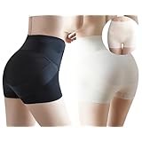 [Tophana] ガードルショーツ 骨盤ガードル 【瞬間ヒップアップ・骨盤補正・履くだけで美しいボディライン】 ガードル 産後ガードル 補正ショーツ ペチパンツ 補正ショーツ 補正下着 ショーツ レディース 着圧 巻き込み防止 ヒップアップ (M, ブラック+肌色)
