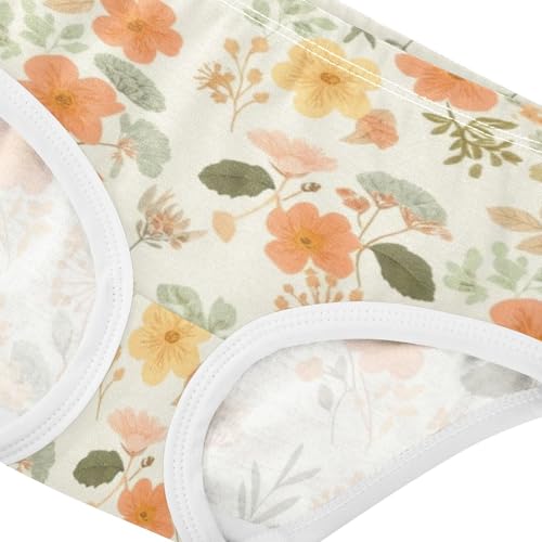 Vintage Botanical Wildflower Girls Underwear Toddlers 2t Cotton Panties for Girl Flower Kids Undies Briefs4