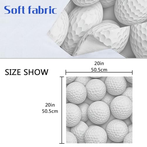 Servilletas Blancas Golf Ball Reutilizables 20x20in x4 miniatura 6