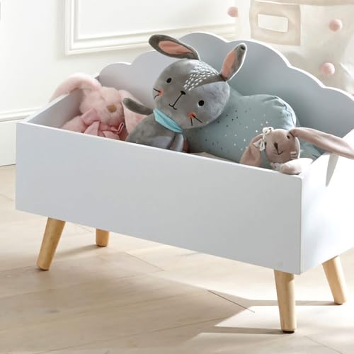 Cofre Infantil Nuage Blanco Elegante de Madera Lacada 6