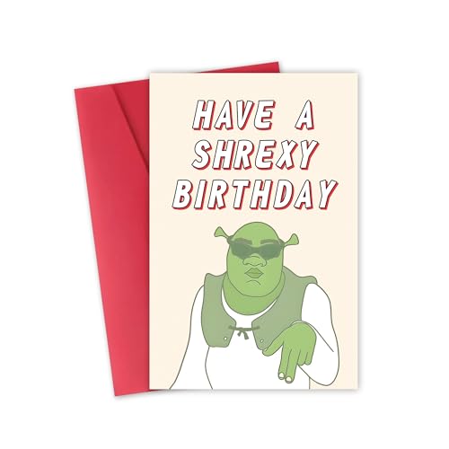 Detuca Have A Shrexy Birthday Card, Meme Card, Funny Card, Birthday Card, Old Card, New Job,