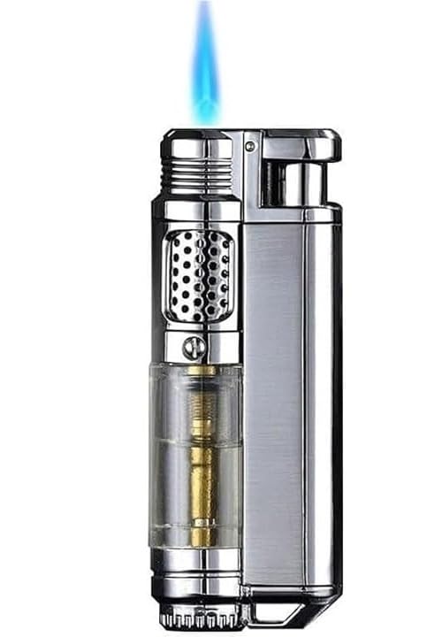 Encendedor a gas recargable con llama azul miniatura 1