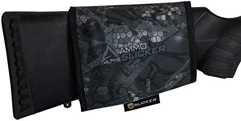 Alpine Innovations AmmoSlicker Buttstock Ammo Pouch - Large Caliber Fits 7 Rounds, Stealth Shadow