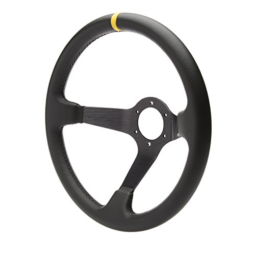 1975 N OMP TRECENTO VOLANTE 300mm in Pelle Scamosciata /& BLACK SPOKE Od