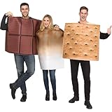 Fun World Adult S'Mores 3 in 1 Costume Pack, One Size Fits Most, Multi-Color
