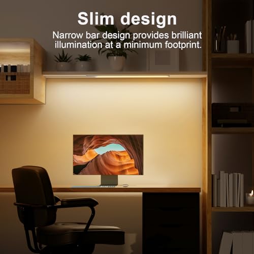 Image of Under Cabinet Lighting Natural White 4000K, Dimmable Under Cabinet Lights with Touch Switch, LED Under Counter Lighting for Desk