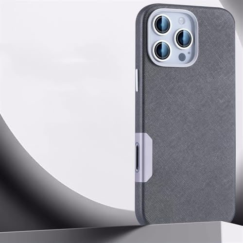 Étui de luxe en cuir PU pour iPhone 16 Pro Max coque antichoc haute finition