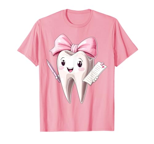 Coquette Bow Asistente Dental Higienista Dental Dentista Dentista Diente Camiseta