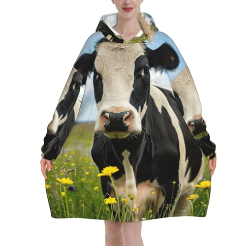 Couverture surdimensionnée imprimé vache en matière douce de qualité