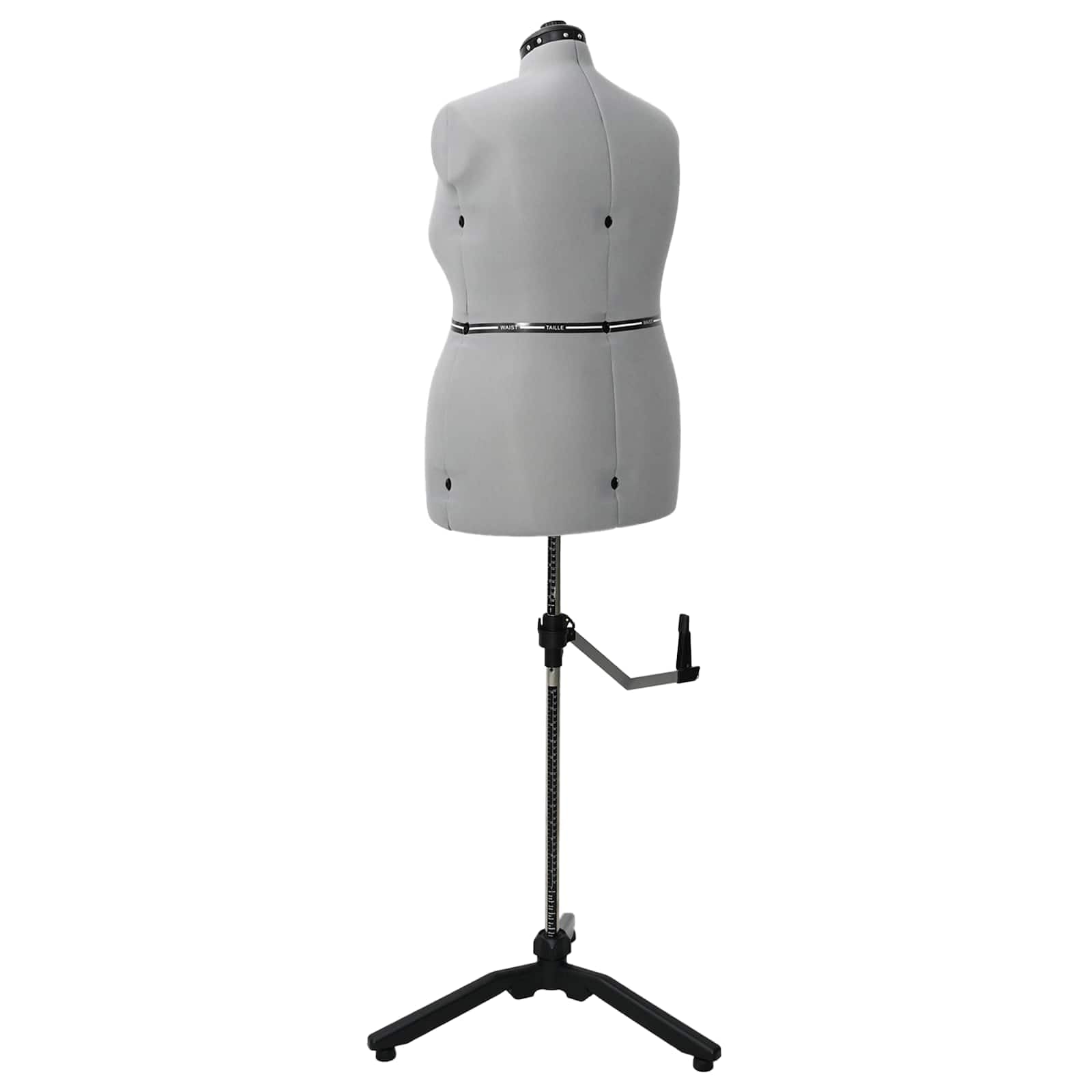 Manekin krawiecki damski, regulowany, popiersie krawieckie z aksamitnym obiciem, regulacja wysokości 95-160 cm, w zestawie poduszka z igłami i wymiar obszycia, do modnego projektowania i krawiectwa