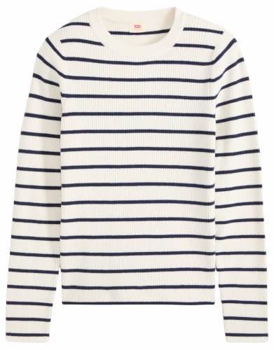 Levi's Rib Crew Sweater Brandy Stripe Egret NAV – Ansicht 6