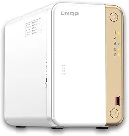 Storage NAS QNAP TS-262-4G (Intel Celeron N4505 de 2 núcleos até 2,9 GHz/4GB/1XPorta Ethernet 2,5 Gigabit (2,5G/1G/100M)/2BAIAS/TORRE/*SEM HDD*)