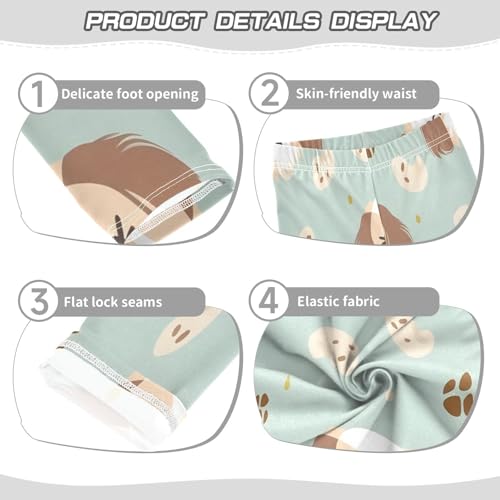 Bolaz Toddler Girls Leggings Printed Yoga Pants Leggings Dog Blue Background for Kids3